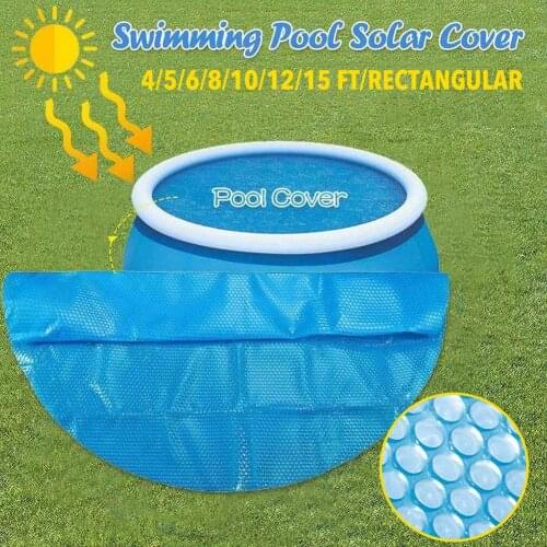 4/5/6/8/10/12/15 Feet Newest Pool Cover Round Solar Swimming Pool Tub Cover 450cm Outdoor Bubble Blanket Accessories