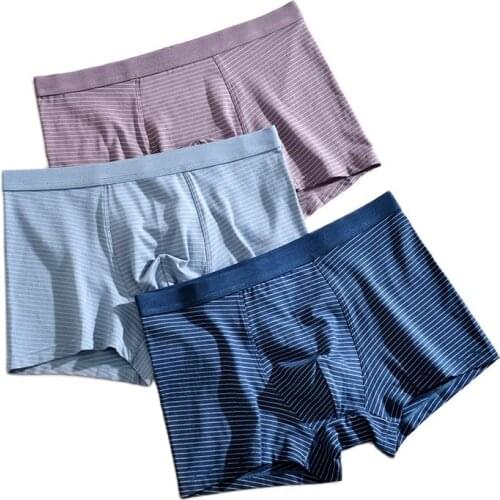 Mens Underwear Boxers Cotton Male Panties Loose Man Boxer Solid Underpants Thread Calecon Homme Boxer Comfortable Brand Shorts