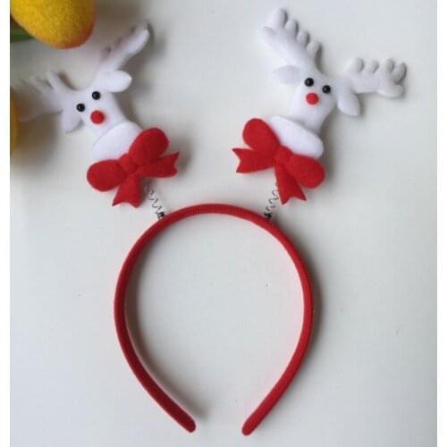 Festival Christmas Decorations Santa Snowman Auspicious Deer Headband Dressed Cute Kids Girls Hair Accessories Head band