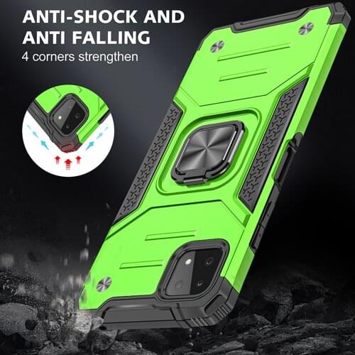 Drop resistance Rugged Case For Samsung Galaxy A22 Armor Fall resistant impact Shock proof Shield Car Magnetic Cover