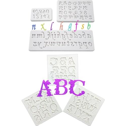 Alphabet Number Letter Silicone Mold Sugarcraft Cupcake Baking Mold Fondant Cake Decorating Tools