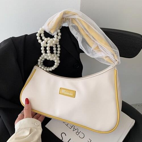 Pearl Underarm Bag 2021 Summer Mini Brands Leather Handbags Luxury High Quality Shoulder Bag Women Crossbody Bags Bolsa Feminina