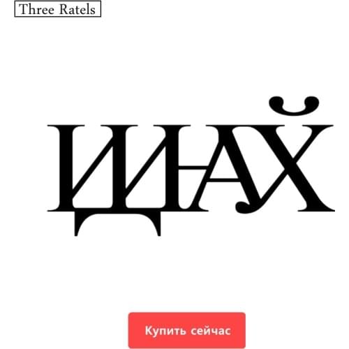 Three Ratels TZ-487 14.6*30cm 9.7*20cm 1-4 pieces Curse words in Russian car stickers and decals auto sticker