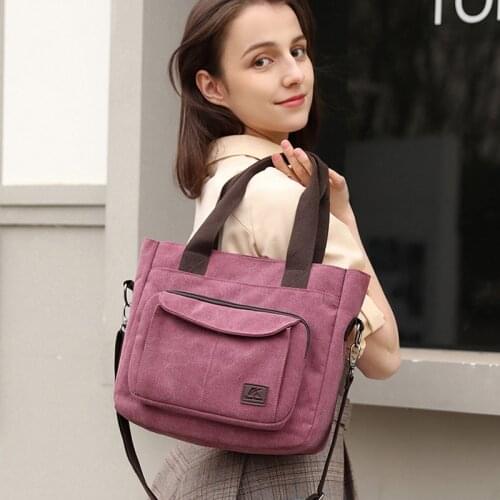 High Quality Woman Handbags Large Capacity Casual lady Shoulder Bag Girls Crossbody Pack Vintage Solid Color Ladies Totes Bolsas