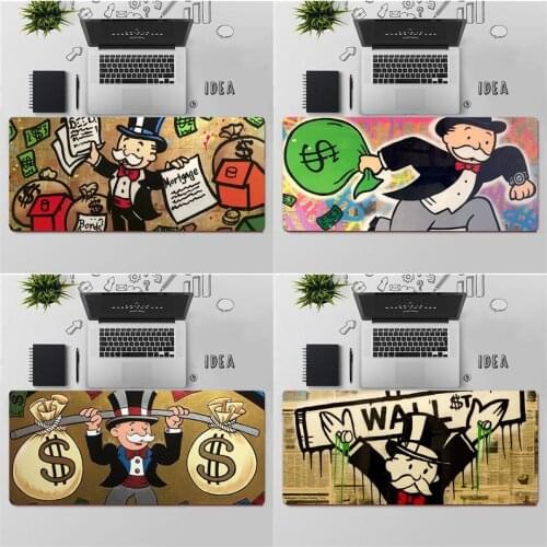 FHNBLJ High Quality Dollar Alec Monopoly Natural Rubber Gaming mousepad Desk Mat Free Shipping Large Mouse Pad Keyboards Mat