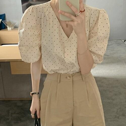 Блузки в горошек Yiwanxiang China At AliExpress