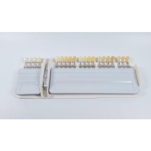 1Kit Dental Porcelain Teeth Shade Guide A-D 20 Color Set Bleached Tooth Ivoclar Vivadent Teeth Whitening Guide Card