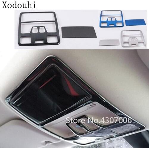 Stainless Steel Cover Stick Front Head Read Reading Switch Button Light Lamp Frame Trim 2pcs For Ford Focus 2018 2019 2020 2021