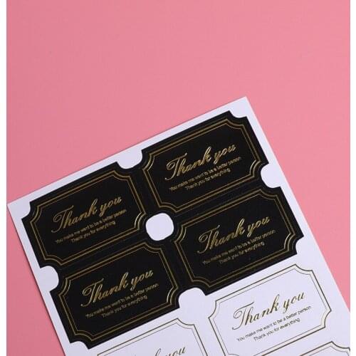 40-80pcs "Thank you" Paper Sealing Labels Stickers Gift Envelopes Party Box Seals Card Making Photo Decoration Sealing