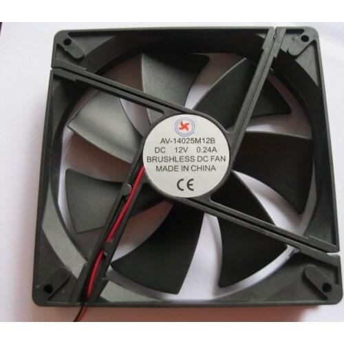 1 pcs Brushless DC Cooling 7 Blade Fan 14025B 12V 2 Wires
