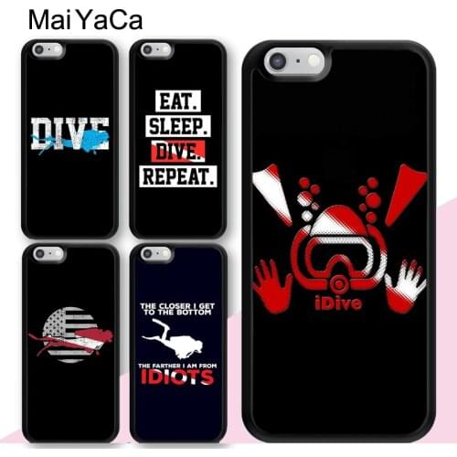MaiYaCa Scuba Diver Diving Underwater Snorkeling Case For iPhone XR X XS Max 12 mini 11 Pro Max SE 2020 6S 7 8 Plus Cover