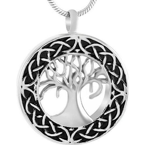 Tree of Life Urn Necklace for ashes - Cremation Jewelry Memorial Keepsake Pendant - Funnel Kit Included