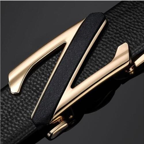 Komeiqi, mens belt, suitable for various scenes, two-layer leather embossing process, high-end atmosphere, high-end fashion
