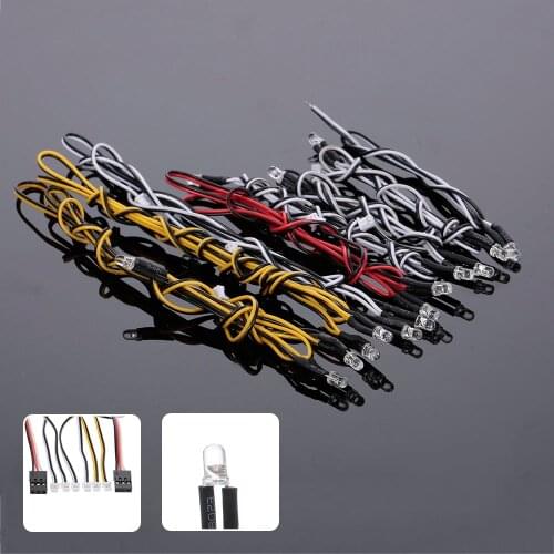17Pcs Killerbody LED Light Unit Set with Control Box LEDS 3-color lights for KB 1/10 MARAUDER Ⅱ Axial SCX10 Traxxas TRX4 RC Car