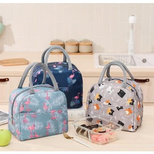 Dinner Container School Food Storage Bags Portable Lunch Bag New Thermal Insulated Lunch Box Tote Cooler Handbag Bento Pouch