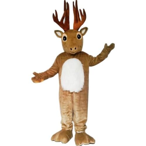 New Carnival Performance Mascot Halloween Big Horn Deer Cosplay Costume Adult Use Birthday Party Advertising Parade Prop Set