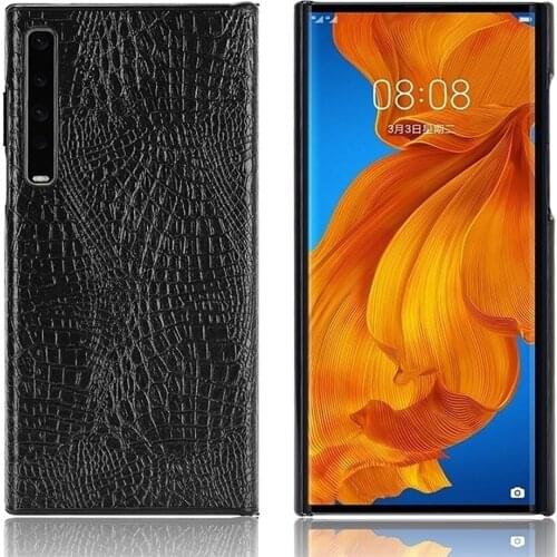 Leather Phone Case for Huawei Mate XS X Phone Accessories Slim Hard Shell Shockproof Crocodile Mobile Phone Back Cover