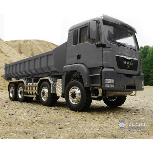 LESU 1/14 MAN TGS 8*8 RC Hydraulic Dumper Truck Roll On/Off Tipper TAMIYA TH01997-SMT5
