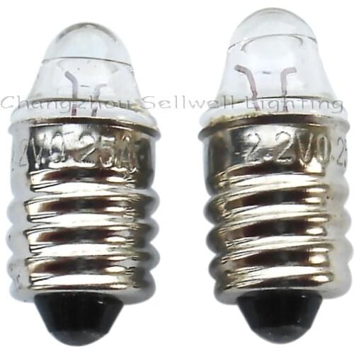 Miniature Lamp Bulbs Lighting E10x22 2.2v 0.25a 10pcs A016