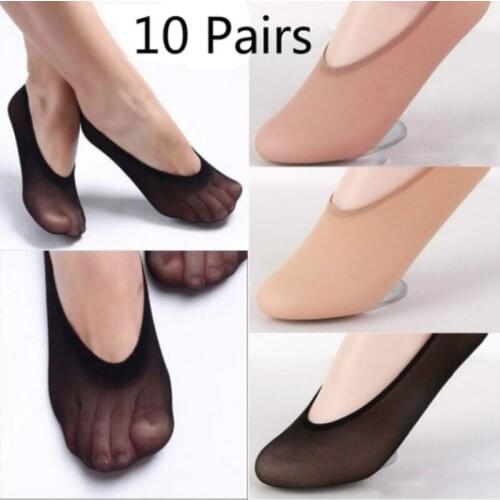 Ladies Girls Ultra-thin Anti-Slip for Summer Breathable Socks Black/Skin/Dark Skin Women Antiskid Invisible Ankle Boat Socks