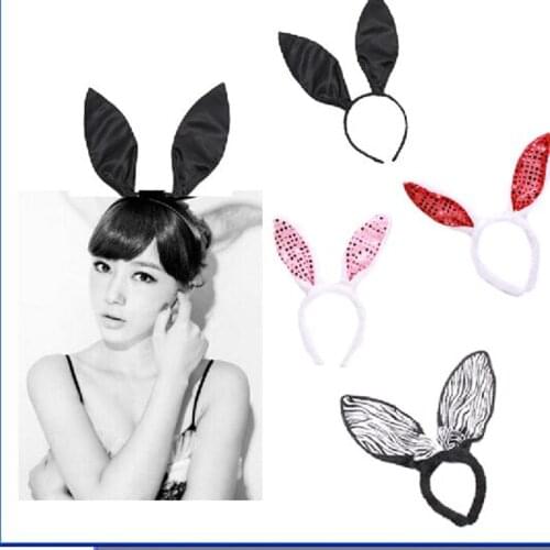 New Accessory Festival For Halloween Christmas Cosplay Carnival Fantasia Cute Lovely Long Rabbit Bunny Ears Child Girl Headwear