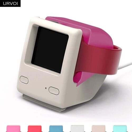 URVOI stand for apple watch 4 3 2 1 holder watchOS 5 Nightstand mode repair keeper PC home charging dock for Macintosh design