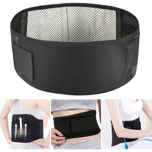 Men Women Lumbar Support Back Brace Belt Self-heating Magnetic Widen Waist Belt