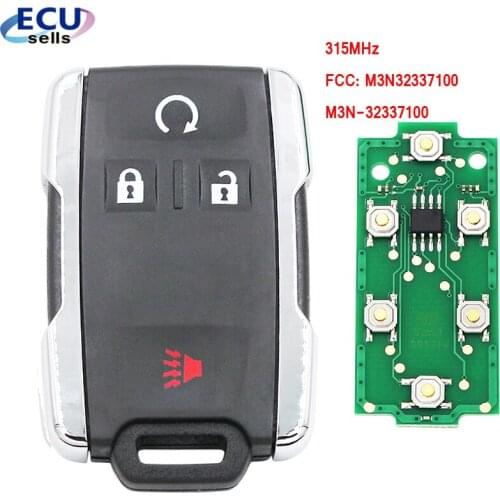 Remote Control Key 3+1 Button 315MHz for Chevrolet GMC FCC: M3N32337100 M3N-32337100