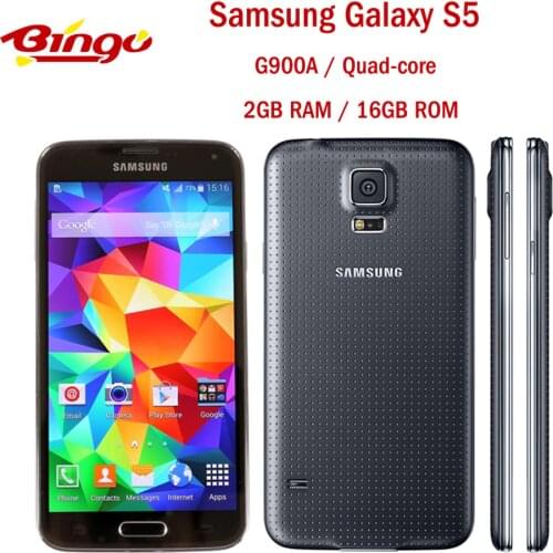 Samsung Galaxy S5 G900A unlocked GSM 3G&4G Android Mobile Phone Quad-core 5.1" 16MP WIFI Fingerprint 16GB Dropshipping