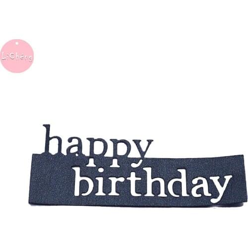 Happy Birthday Metal Cutting Dies Scrapbooking Cards Making Embossing Folder Mold Craft Stencil Stamps and Slimline Dies 2020