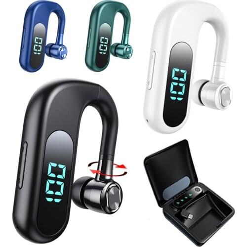 Noise Cancelling Wireless Earphone with Mic Rotatable Headset Sport Driver Trucker Headphone Charging Box for iOS iPhone Android