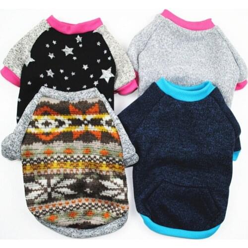 Warm Dog Clothes Puppy Jacket Coat Soft Print Cat Clothes Dog Sweater Winter Dog Coat Clothing For Small Dogs Chihuahua