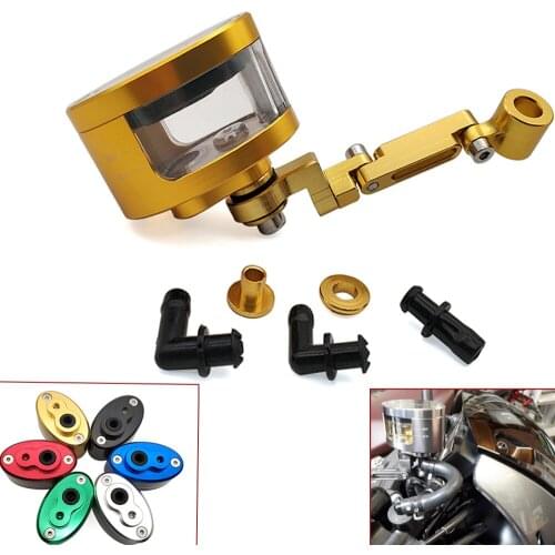 Universal CNC Motorcycle Brake Fluid oil Reservoir Cup tank +support bracket For BMW F800GS F800GT R1200GS f 800 gs Adventure