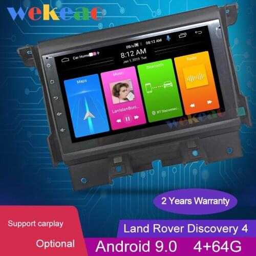 Wekeao 7" Touch Screen 1 Din Android 9.0 Car Radio GPS Navigation For Land Rover Discovery 4 Car DVD Multimedia Player Stereo 4G