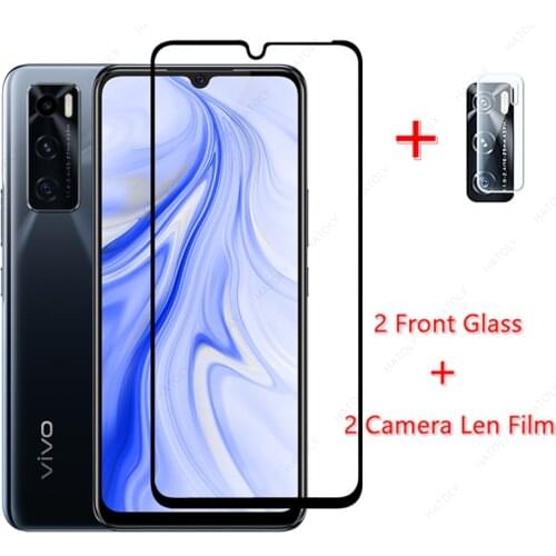 2PCS For Vivo V20 SE Glass for Vivo V20 SE Pro Tempered Glass Film Screen Protector HD Camera Len Film for Vivo V20 SE Pro