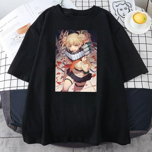 Hero Academia Cute Girl Printing Woman T-Shirt Hip Hop Comfort Tee Shirt Harajuku Brand T Shirt Summer Vintage Female T Shirts