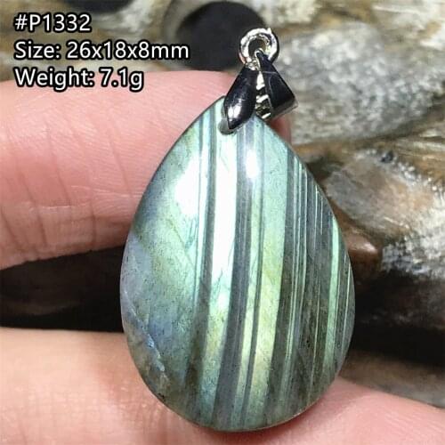 Top Natural Heart Labradorite Pendant Jewelry For Women Men Crystal Purple Light Moonstone Healing Luck Stone Beads Silver AAAAA