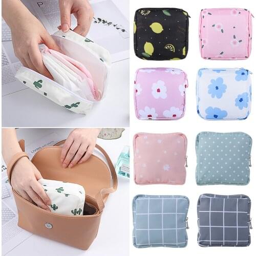 1PC Tampon Storage Bag Sanitary Pad Women Napkin Towel Cosmetic Makeup Bags Organizer Girls Tampon Holder Organizer