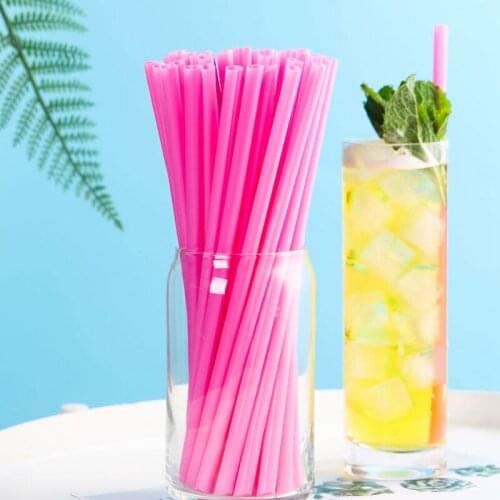 100Pcs Heart Shaped Pink Straws Disposable Drinking Cute Straw Individually Wrapped Plastic Pink Straw Party Supplies