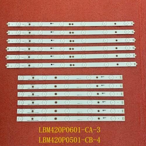 5set=60pcs LED backlight strip for 42PFL3218K 42PFL3108H 42PFL3018T 42PFL3208H 42PFL3008D LBM420P0601-CA-3 LBM420P0501-CB-4
