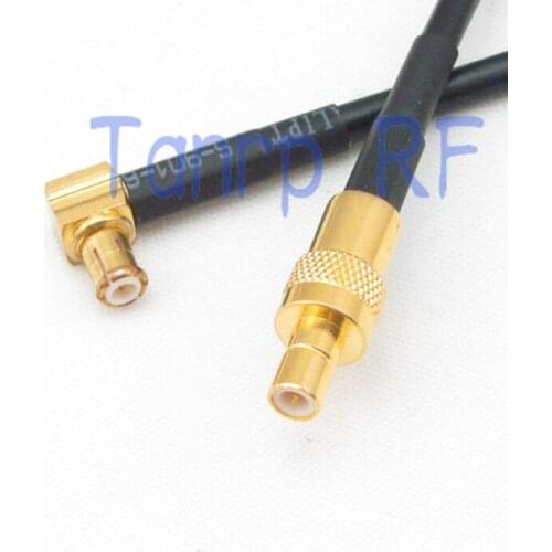 50CM Pigtail coaxial jumper RG174 extension cord cable 20in MCX male right angle to SMB male plug RF connector adapter