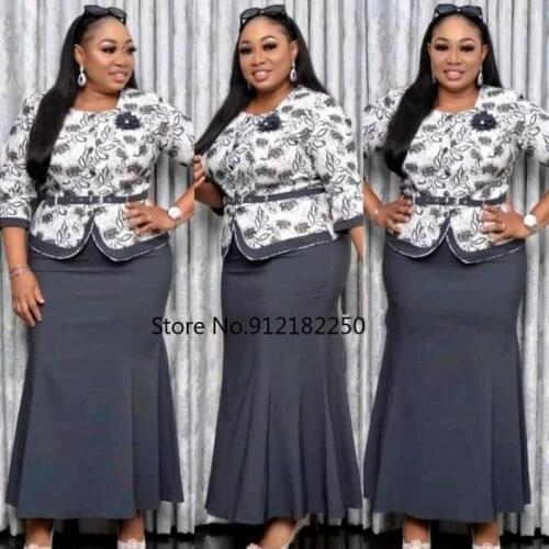 African Dress For Women Fashion Dashiki Print Ruffles Vestido New Arrival Robe Elegant African Party Dress 2XL-6XL Plus Size