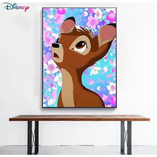 5D Disney Diamond Painting Fawn Bambi Animal Full Diamond Embroidery Childrens Handmade Custom Exquisite Home DIY Gift
