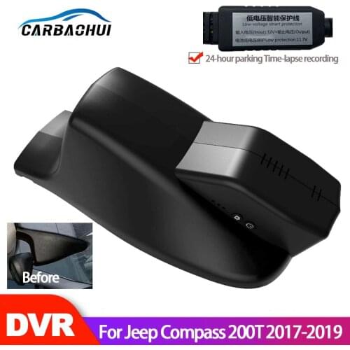 Car DVR Wifi Video Recorder Dash Cam Camera For Jeep Compass 200T 2017 2018 2019 Full series high quality Night vision full hd