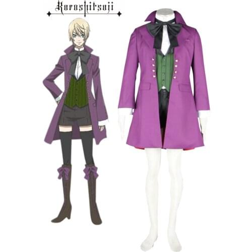 Free shipping Black Butler Kuroshitsuji Alois Trancy Cosplay Costume Custom