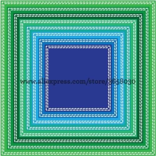 Large Size 15cm Double Sew Thread Square Metal Die cutting Dies For DIY Scrapbooking Photo Album Embossing Folder 8072644