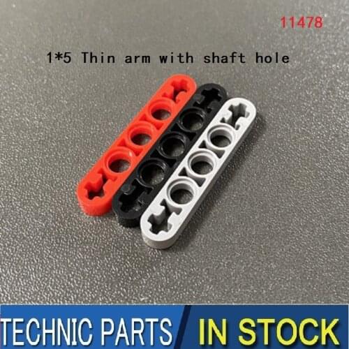 BuildMOC Compatible Assembles Particles 11478 High -tech Liftarm 1x5 Thin For Building Blocks Parts DIY Educational gift Toys