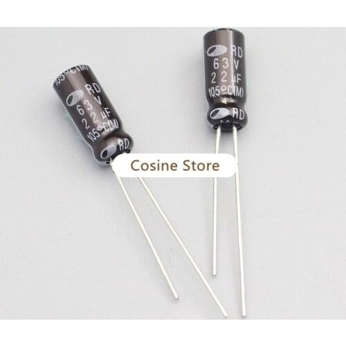 100pieces/lot Electrolytic Capacitor SAMWHA 22uf 63v RD Series 5x11mm 63v22uf