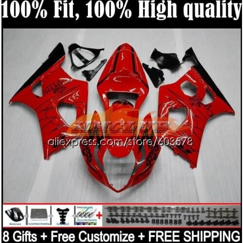 Injection For SUZUKI GSXR-1000 1000CC GSXR1000 K3 9CL.3 GSX-R1000 GSX R1000 03 04 GSXR 1000 CC 2003 2004 Fairing gloss red