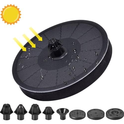 Innovative And Upgraded Version Of Solar Energy Fountain Bird Bathtub Garden Fountain Automatic Monitoring Fountain7 Spray Modes